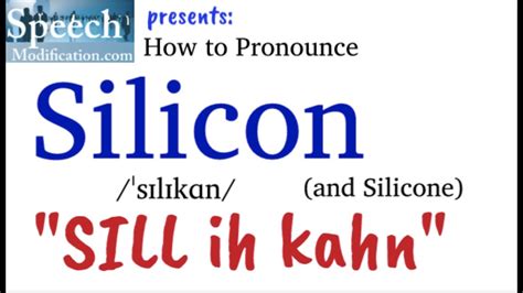 how to pronounce silicone.